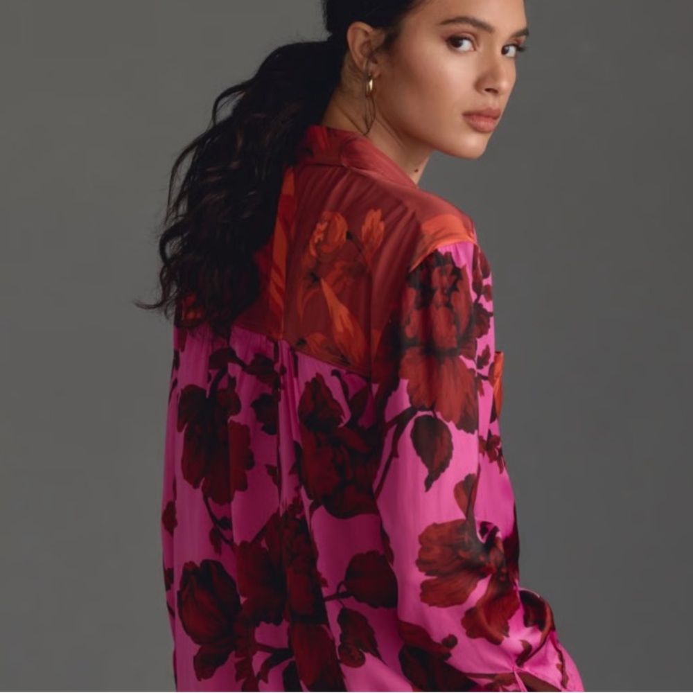 Anthropologie Floral Blouse - Sz. L - NWT